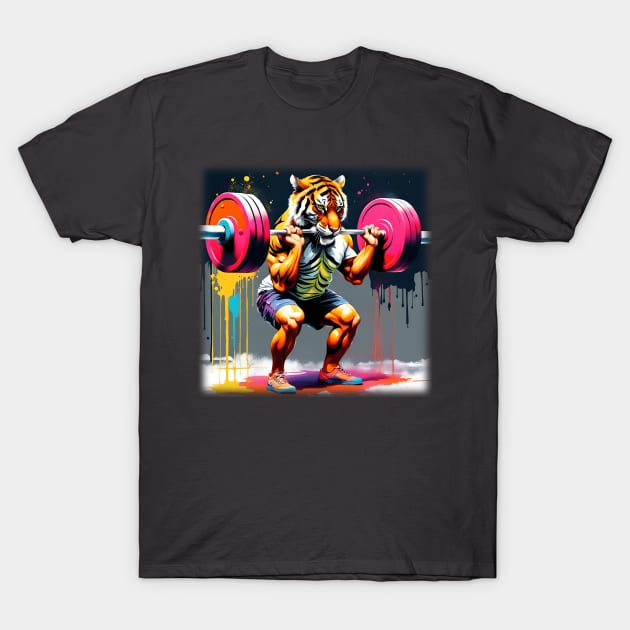 Weightlifting Tiger T-Shirt by LM Designs by DS